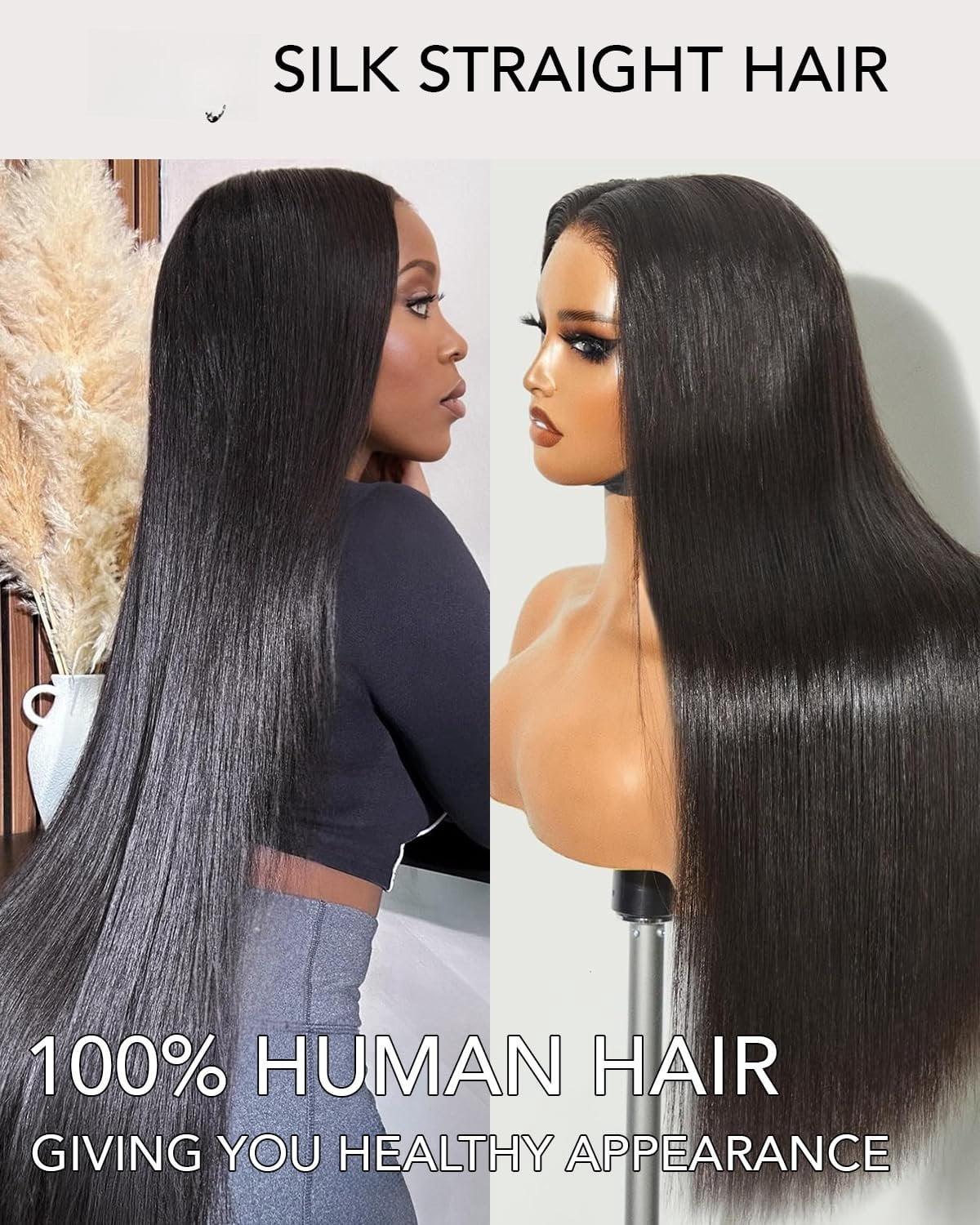 13x6 Wear and Go Glueless Wigs Human Hair Pre Plucked Pre Cut Upgrade Straight Invisible Drawstring Wig with Lace Tapes 200 Density  Frontal Human Hair Wigs for Women