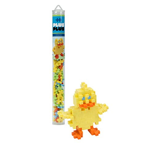 PLUS PLUS - Construction Building Toy, Mini Maker Tube - 70 Piece Easter Chick