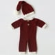 thumbnail image 2 of Body De Bebé Conjunto De Canastilla Onesies Para Niños Pequeños Navidad Recién Nacido Infantil Niños Mono De Punto Sombrero Gorra Trajes Accesorios De Fotografía Rojo Odeerbi LM103-222, 2 of 9