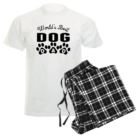 CafePress - Worlds Best Dog Dad Pajamas - Men's Light Loose Fit Cotton Pajama Set