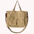 thumbnail image 4 of Bolso Mano Lona para Mujer Bolso Al Aire Libre Gran Capacidad Con Múltiples Bolsillos (Camel), 4 of 6