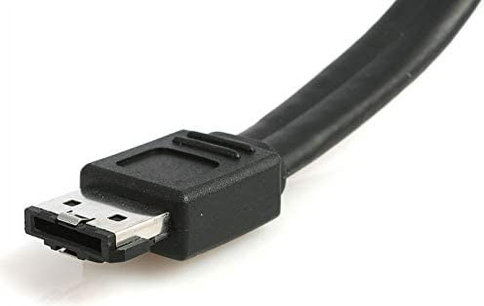 StarTech com 6 ft Shielded eSATA to SATA Cable SATA to eSATA cable SATA R to eSATA R 6 ft black SATA2ESATA6 - image 2 of 4
