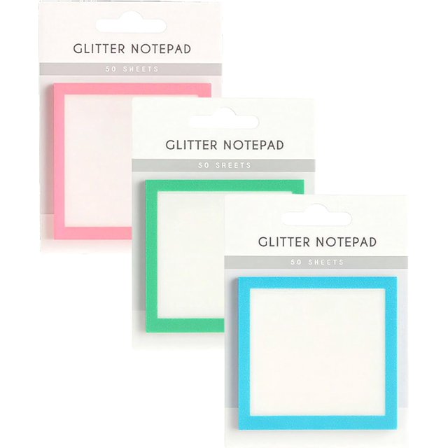 Notes Post-it Pailletées, Notes Post-it Transparentes Pastel, Blocs-Notes Mémo Autocollants Mignons, Blocs-Notes Transparents Pailletés Papeterie, Notes Transparentes, Petite Liste de Tâches, Fournitures de Bureau
