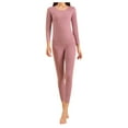 thumbnail image 3 of ibiyuan Women's Lined Thermal Underwear Set Long Johns Base Layer Set for Women Winter Top Bottom,Purple, 3 of 6