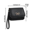 thumbnail image 3 of Kadlawus Women's Coin Purse, Soft Leather Card Holder for Daily Use, Lychee Pattern Bowknot Mini Handbag, Compact Zipper Closure for Cash, Cards, Small Items, 3 of 6