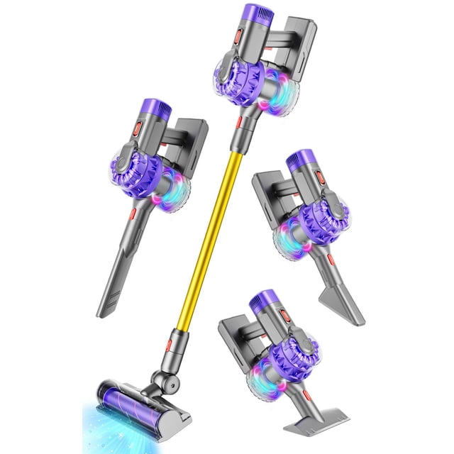 Aspiradora eléctrica 4 en 1 para niños BLAXTEM, de juguete, color morado