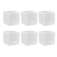 thumbnail image 1 of CIMAXIC Conteneur de Rangement en Forme Carrée 6 Pcs Boîte à Bonbons Transparente pour Fête de Mariage (Transparent), 2.36"X2.36"X2.36 Pouces, 1 of 4