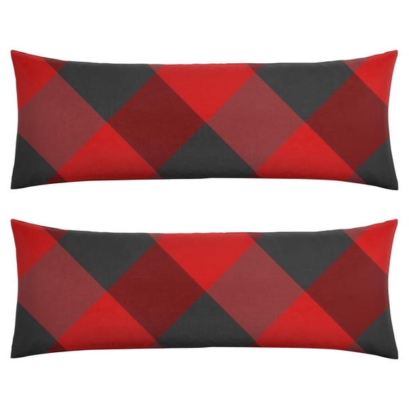 Vintage Checkered Body Pillow Cover 20x54 - Cozy Full Body Pillowcase with Invisible Zipper, Geometric Print Pillow Protector for Bed, Sofa & Car - Machine Washable