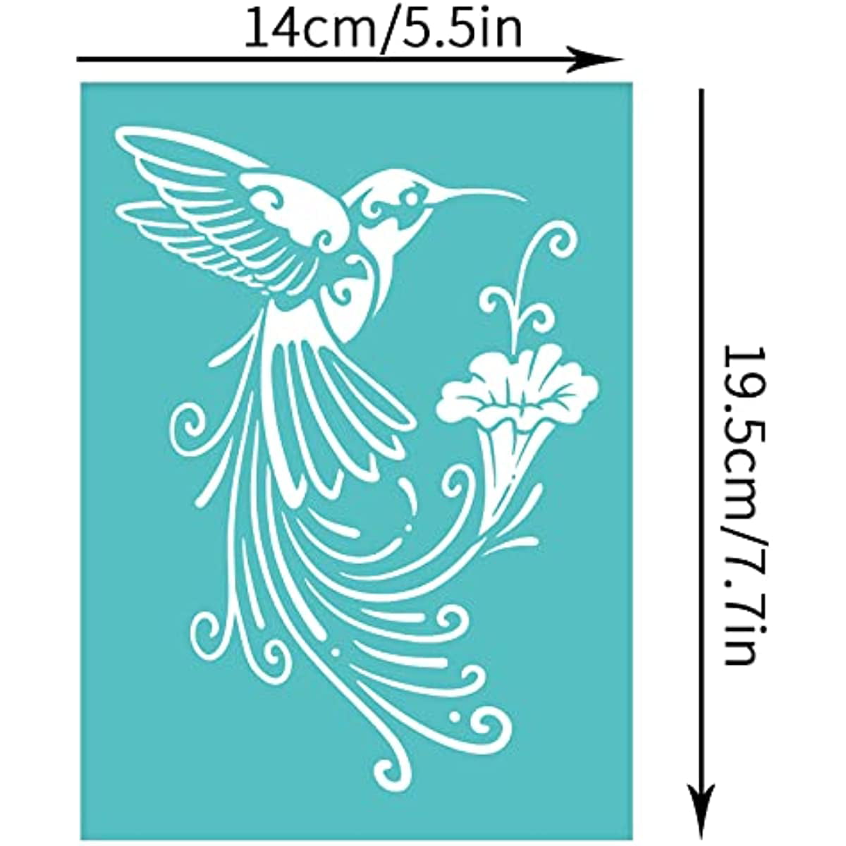 Silk Screen Stencils, 6 Pack Flower Birds Pattern Reusable Self-adhesive  Silk Screen Printing, Diy Self-adhesive Silk Screen Printing Stencil Mesh  Tra