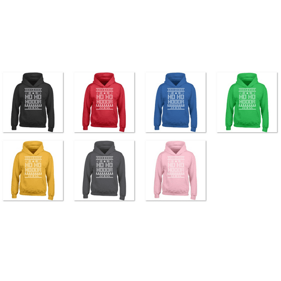 Unisex Ho Ho Hoder Ugly Christmas Santa Printed Hoodie Long Sleeve Sweatshirt Soft and Comfy Hoodie, Lightweight Hoodie Color Black Small