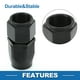 thumbnail image 4 of Adaptador de manguera reductor de campana para hombre Unique Bargains TF-1001-AN8 0° Conector de línea de combustible de aluminio con O-ring negro, 4 of 6