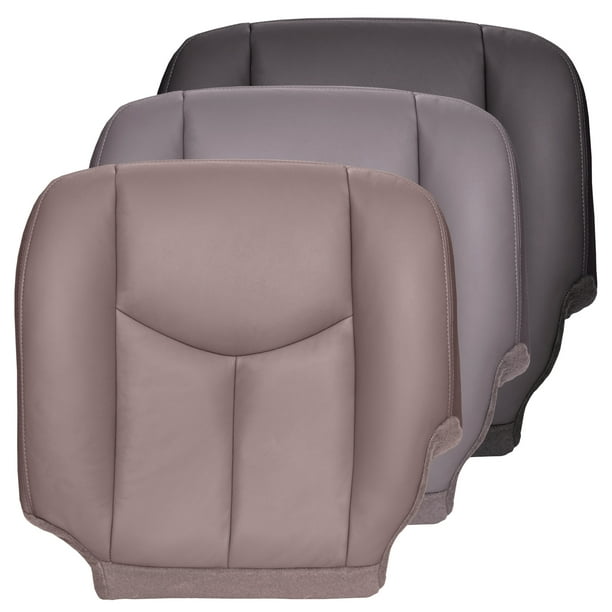 The Seat Shop GMC Sierra Driver Bottom OEM Fit Leather Seat Cover, Gray