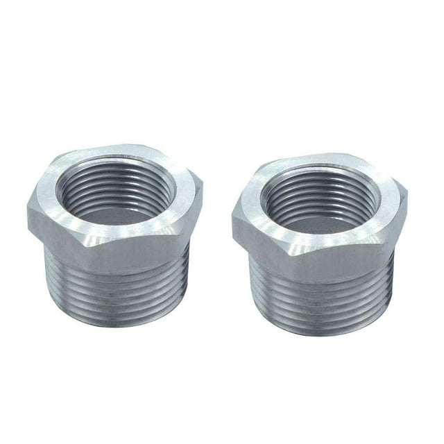 HongBoW Hardware 2 piezas/paquete de acero inoxidable 304 casquillo reductor hexagonal 3000 Psi casquillo reductor de montaje de tubería de alta presión 1" NPT macho x 3/4 NPT hembra