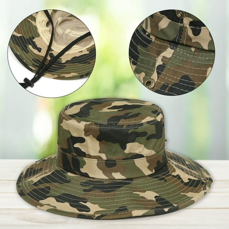 Limei Stylish Men Sun Hat Camouflage for Hunting Breathable
