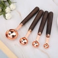 thumbnail image 3 of Cuillère à Mesurer, 4pcs Or Rose Outils de Cuisson Inoxydables Cuillère à Mesurer Ensemble Compact et Léger, 3 of 8