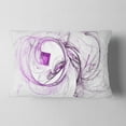 thumbnail image 2 of Designart Billowing Smoke Purple - Abstract Throw Pillow - 12x20, 2 of 5