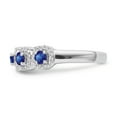 thumbnail image 2 of ARAIYA FINE JEWELRY 14K White Gold Diamond and Blue Sapphire Halo Ring (3/4 cttw, I-J Color, I2-I3 Clarity), Size 9, 2 of 5