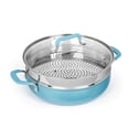 thumbnail image 2 of Granite Stone Everyday Pan with Steamer, Aluminum, Non-stick, 5.5 Quart, Turquoise, 2 of 6