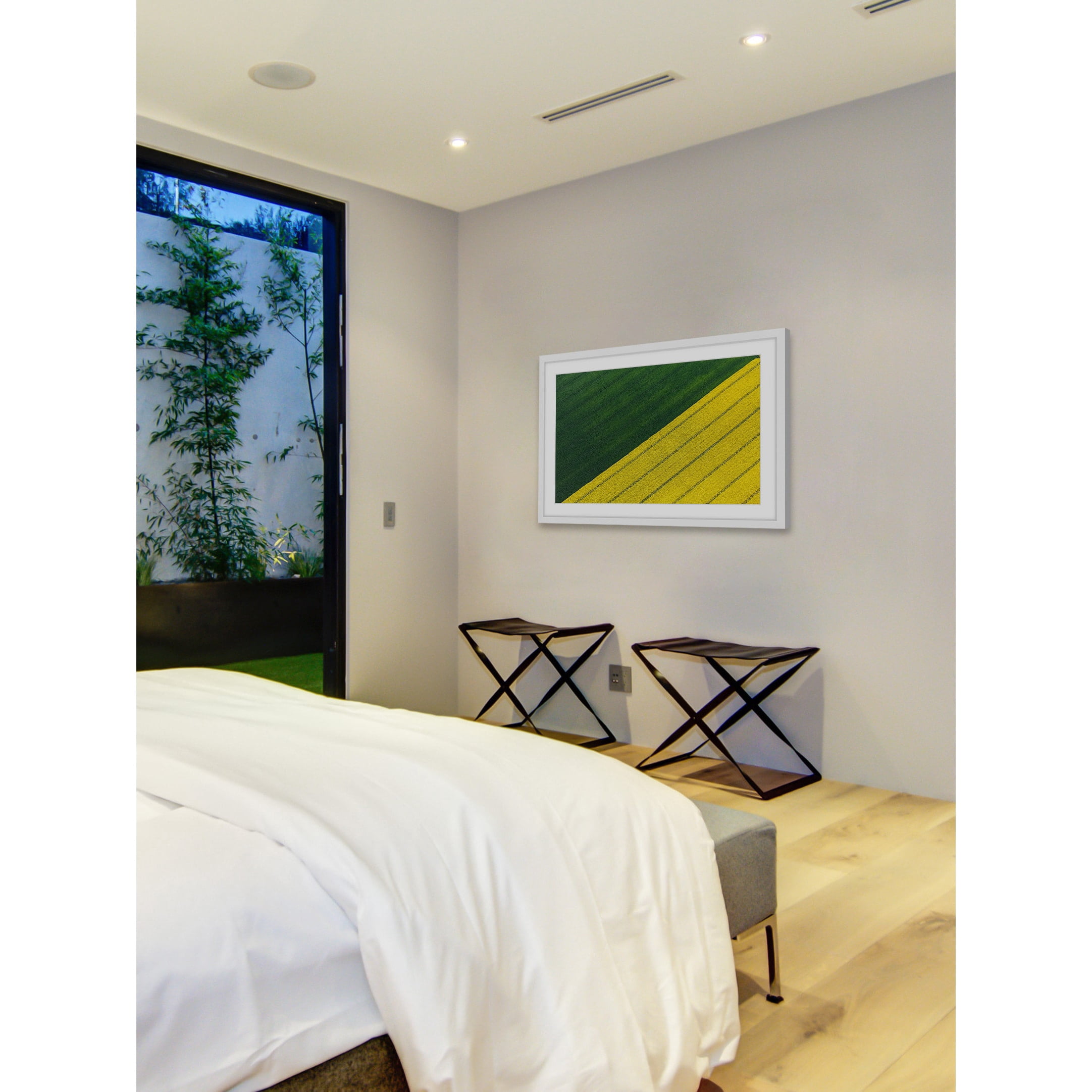 Marmont Hill "Green and Yellow Crops" Framed Painting Print