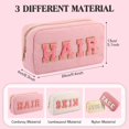 thumbnail image 4 of Bolsas de maquillaje Kajaia Preppy Chenille Letter Bag, 4 unidades, para mujer, 4 of 7