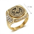 thumbnail image 3 of New Eagle Badge Philippines Ring Men's Ring 14K Yellow Gold Animal Pattern Ring Accessories Party Jewelry, 3 of 6