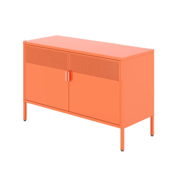 Meghna Metal Storage Locker Cabinet, Adjustable Shelves Free Standing Sideboard Steel Cabinets for Office,Home