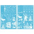 thumbnail image 1 of 2 juegos de pegatinas estáticas navideñas para ventanas, pegatinas para puertas de vidrio, bola colgante de copo de nieve blanco, pegatinas de alce para árboles de Navidad, 1 of 6