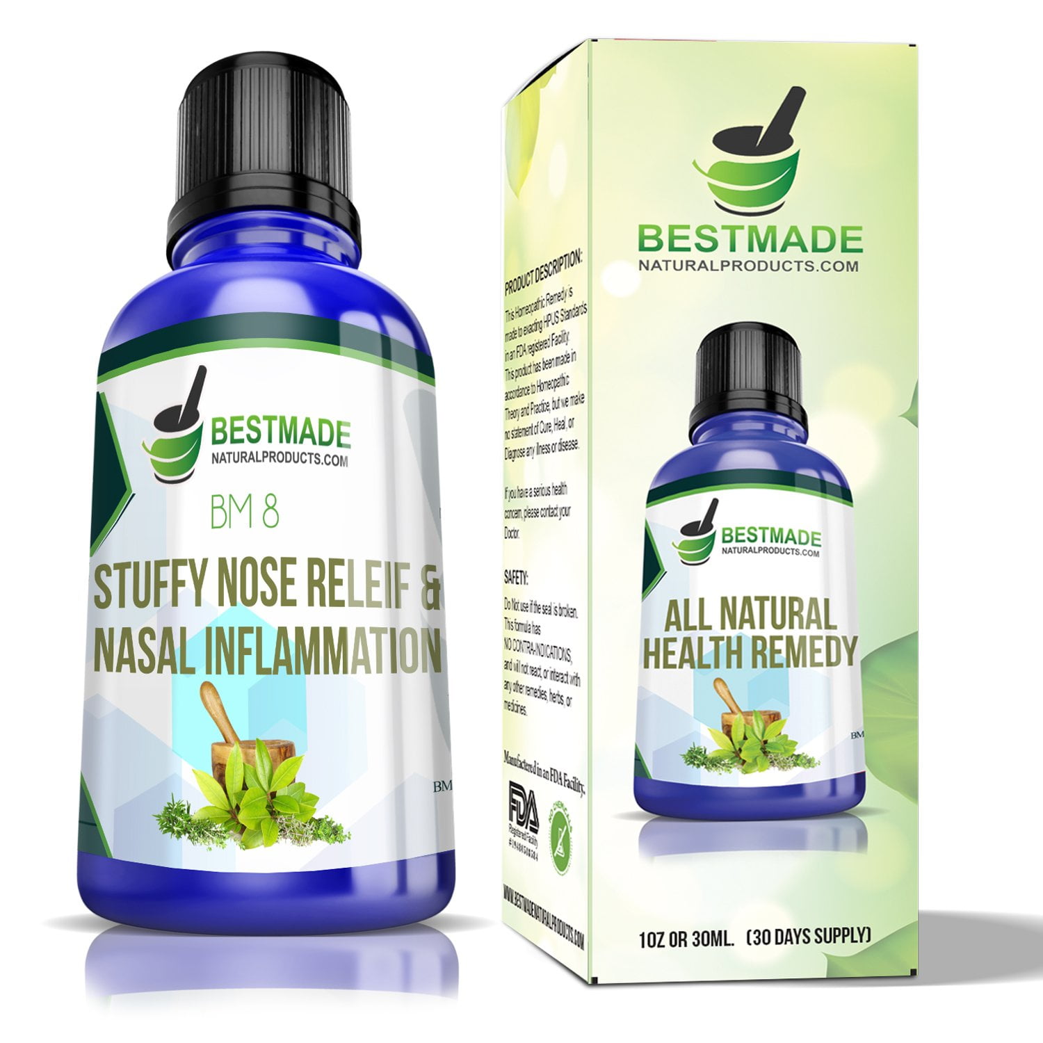 BestMade Natural Products Stuffy Nose & Nasal Inflammation Relief 30ML