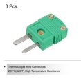 thumbnail image 3 of K Type Thermocouple Wire Connectors Male Plug Adapter High Temperature 220°C(428°F) Green 3pcs, 3 of 6