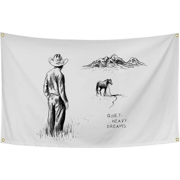 3x5 FT Zach Singer Bryan Flag Tapestry Quiet Heavy Dreams Album Cover Tapestry Wall Hanging Room Flags Dorm Backdrop Wall Art Poster Home Decor Fans Gifts Home Office Wall Decor Banner Gifts
