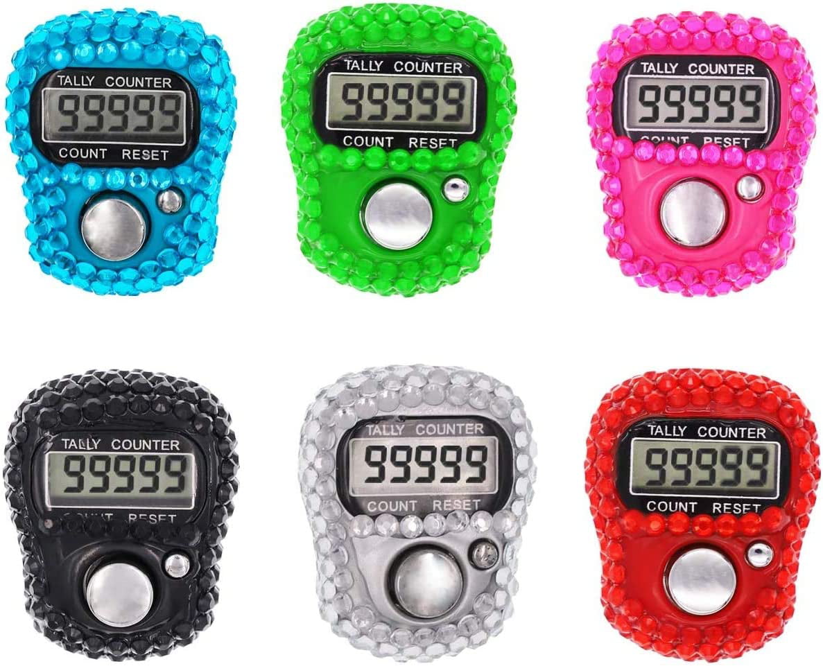 ABDEEZ Rotating Beads Islamic Digital Counter, Zikr Counter & Finger Tally Counter with LED Light - Matte Material