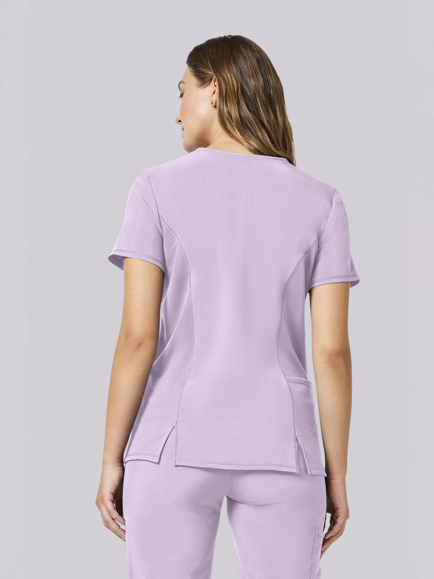 Scrubstar Performance Women’s Shaped Antimicrobial Mesh Panel V-Neck Scrub Top, Sizes XS–3XL