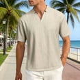 thumbnail image 2 of sususu Men Tshirts V Neck , Men Clothing , Men's Casual Everyday Comfort Lightweight Short Sleeve V-Neck Tee Breathable Loose Fit T-Shirt, 2 of 4