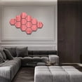 thumbnail image 2 of Espejo de pared hexagonal autoadhesivo de papel, espejo de pared, decoración, costura para el hogar, espejo de cuerpo completo suave, 2 of 4