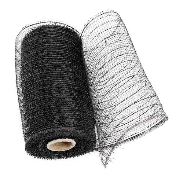 Qyaukm Mesh Ribbon - 15Cm *10Yard Each Roll, Poly Mesh Ribbon with Metallic Foil Each Rollmetallic with Foil,Christmas Ribbon for Wreath Swags and Decorating, 1 Pc Gold Wire Mesh