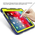 thumbnail image 5 of Dteck Case for iPad Pro 11 4th Gen 2022/ 3rd Gen 2021/ 2nd Gen 2020/ 1st Gen 2018 , Military Grade Shockproof Silicone Kickstand Cover for iPad Air 5 / iPad Air 4, Navy + Green, 5 of 6