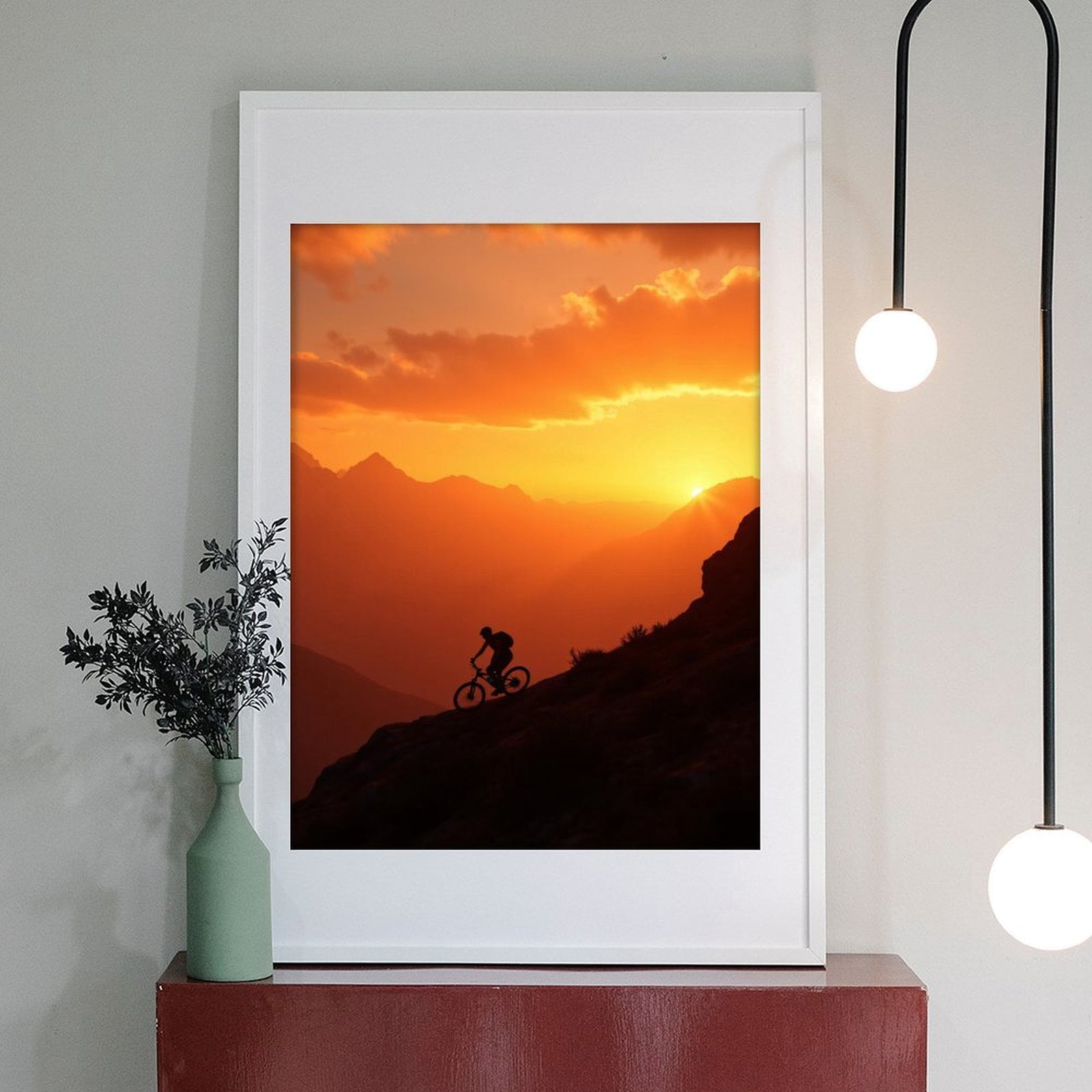 Diamond Art Kit for Adults, Sunset Mountain Biking Adventure Diamond Painting for Adults Beginners, 5D DIY Diamond Art Painting Kits, Colorful Diamond Painting Craft for Home Decor 12x16