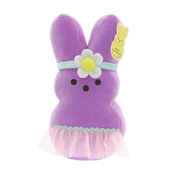 PEEPS® 12-Inch Dress-Up Bunny Plush Toy — Purple Princess