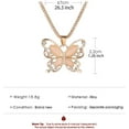 thumbnail image 3 of Xooz Rose Gold Butterfly Chain Necklace with Beads Pendant â Opal Butterfly Jewelry for Women, Vintage Y2K Necklace, Butterfly Necklace for Women, 3 of 6