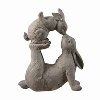Hi-Line Gift Ltd. Mom & Baby Rabbits Garden Statue Bunny Yard Decor