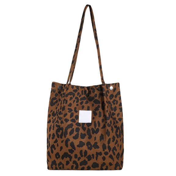 Women's Tote Bag Fashionable Leopard Print Shoulder Handbag Casual Carryall Spacious for School Work Travel