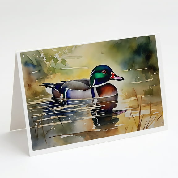 Wood Duck Greeting Cards Pack of 8 7 in x 5 in