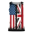 thumbnail image 6 of Mens 4th of July Tank Tops Mens American Flag Tank Tops Mens Red White and Blue Top Red White and Blue Tank Top Memorial Day Tank Mens Independence Day Printed Vests Casual Sleeveless Round Neck Tank, 6 of 7