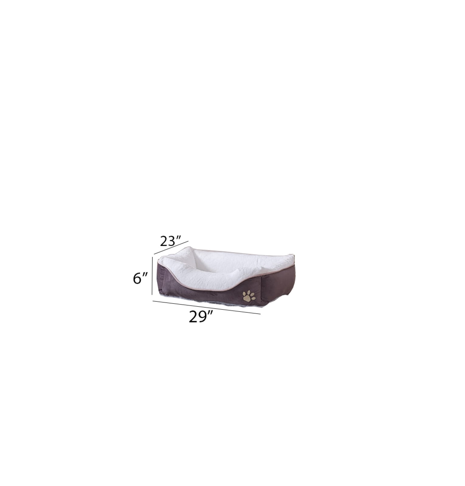 Cozy Foam Pet Bed, Anthracite Large 23x29 - Orthopedic Dog Bed for Small to Medium Pets - Washable Plush Cover - Non-Slip Bottom Anthracite + Contemporary + Cat + Large (41 - 70 lbs) + Foam