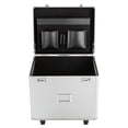 thumbnail image 6 of ToppiJoy Portable Mobile File Box, Hand Pull Locking Business Case with Handle Wheels for Office Documents Silver, 6 of 29