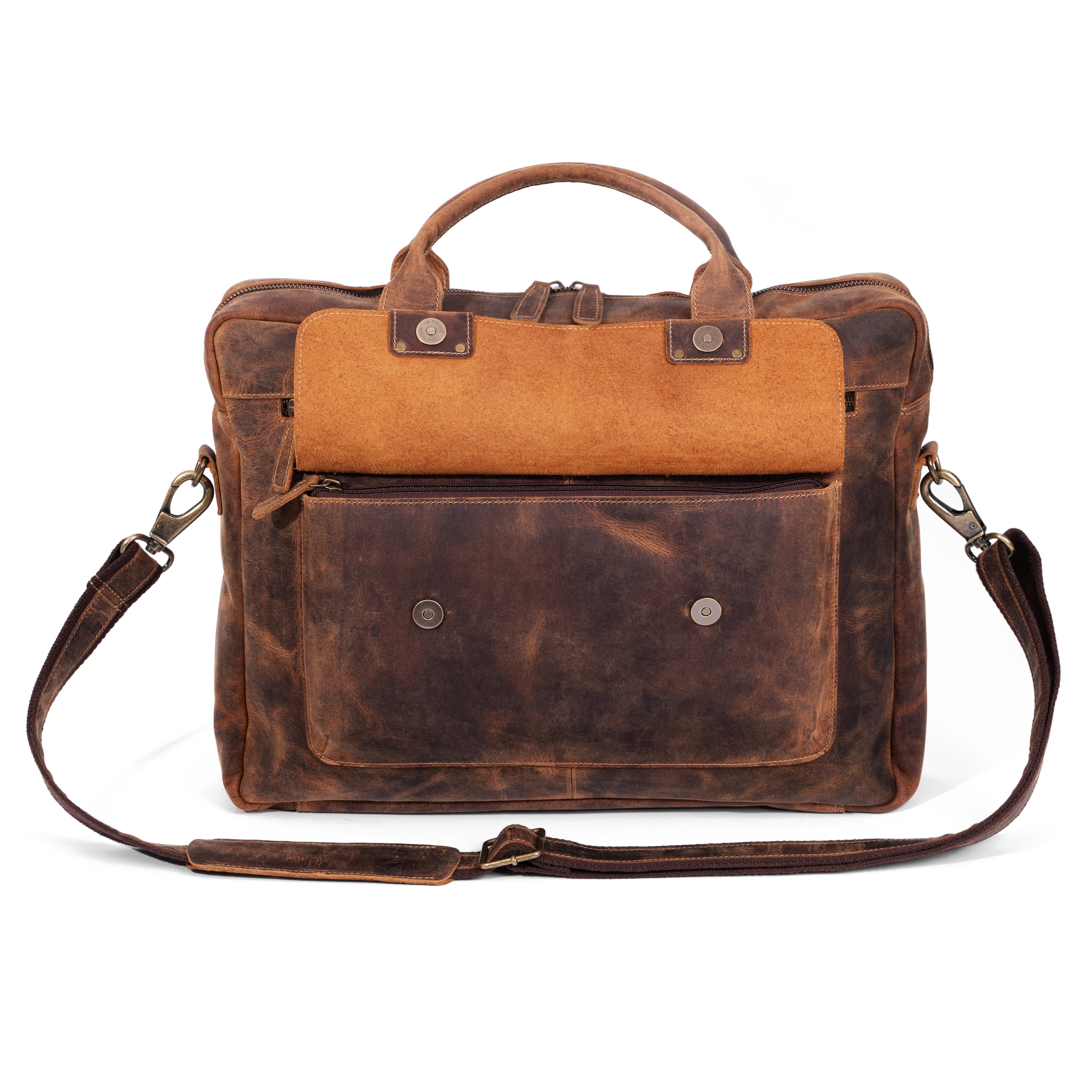 Leather briefcase 18 Inch Laptop Messenger Bags for Men and Women Best Office School College Briefcase Satchel Bag