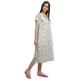 thumbnail image 4 of Moomaya Cotton Lace Neckline Sleepwear For Ladies V-Neck Printed Nightdress, 4 of 5