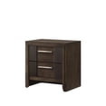 thumbnail image 5 of 6pc Brown Panel King Bed Upholstered Headboard Wooden Master Bedroom Furniture, 5 of 6