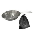 thumbnail image 1 of Camping Fry Pan de cocción al aire libre Manija plegable Manija multipropósito con bolsa de almacenamiento de malla sartén no, 1 of 8