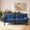 Blue, variant on Futon Sofa Bed Memory Foam Futons Modern Office Couch Sleeper Bed Convertible Love seat Sofa for Small Spaces,Apartment,Office with Adjustable Armrest Backrest,White